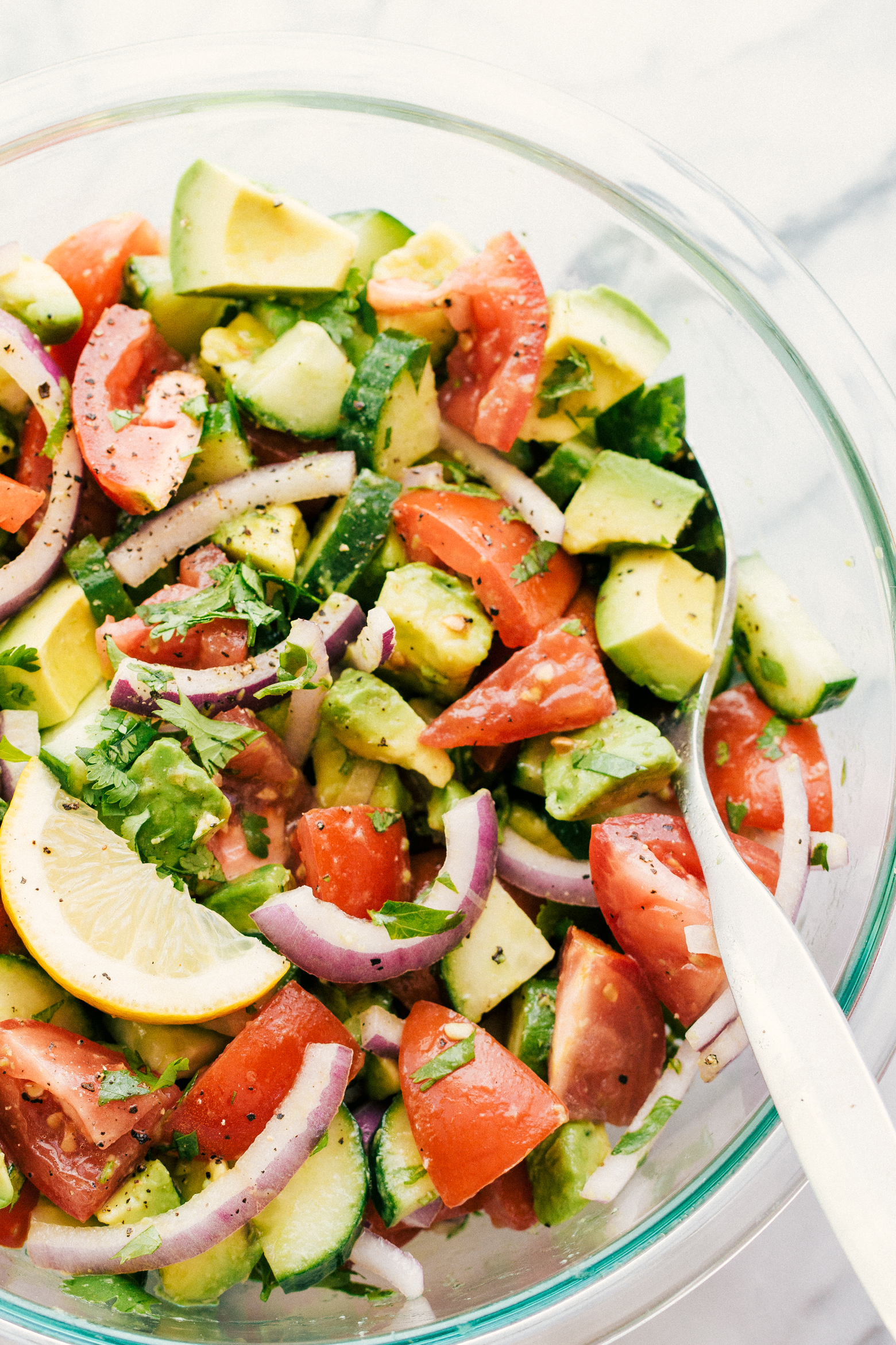 Easy Avocado Tomato And Cucumber Salad Recipe The Food Cafe 9426