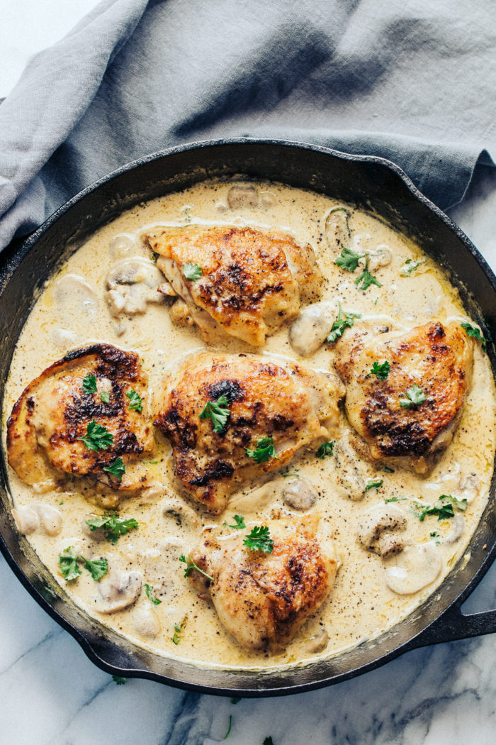 Creamy Parmesan Dijon Chicken Skillet I The Food Cafe