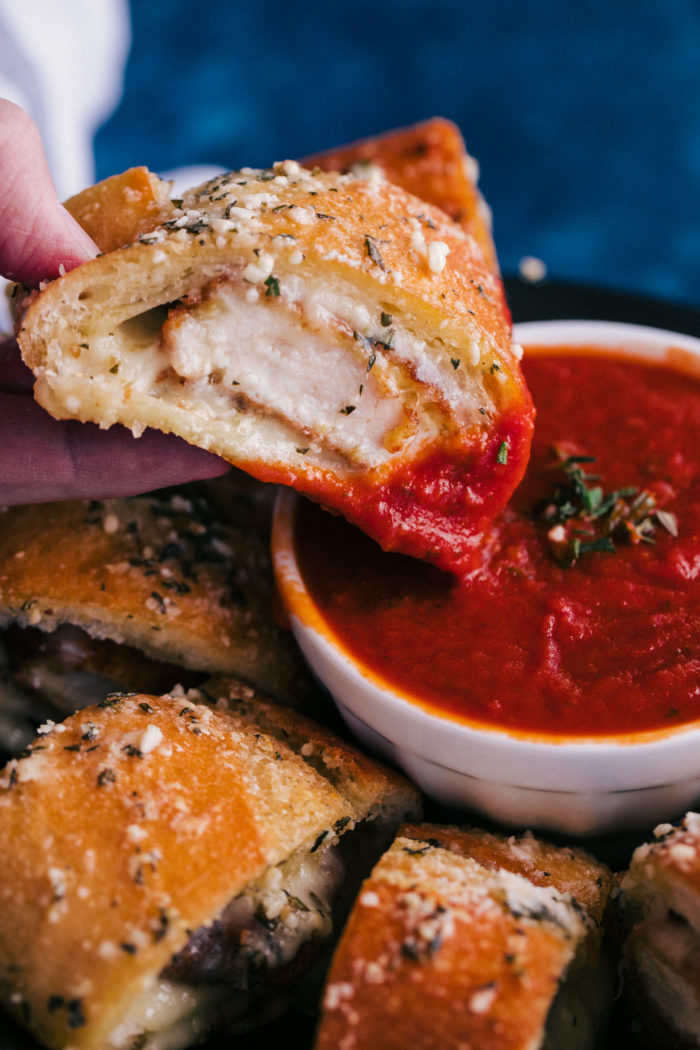 Cheesy Parmesan Chicken Garlic Bread  The Food Cafe