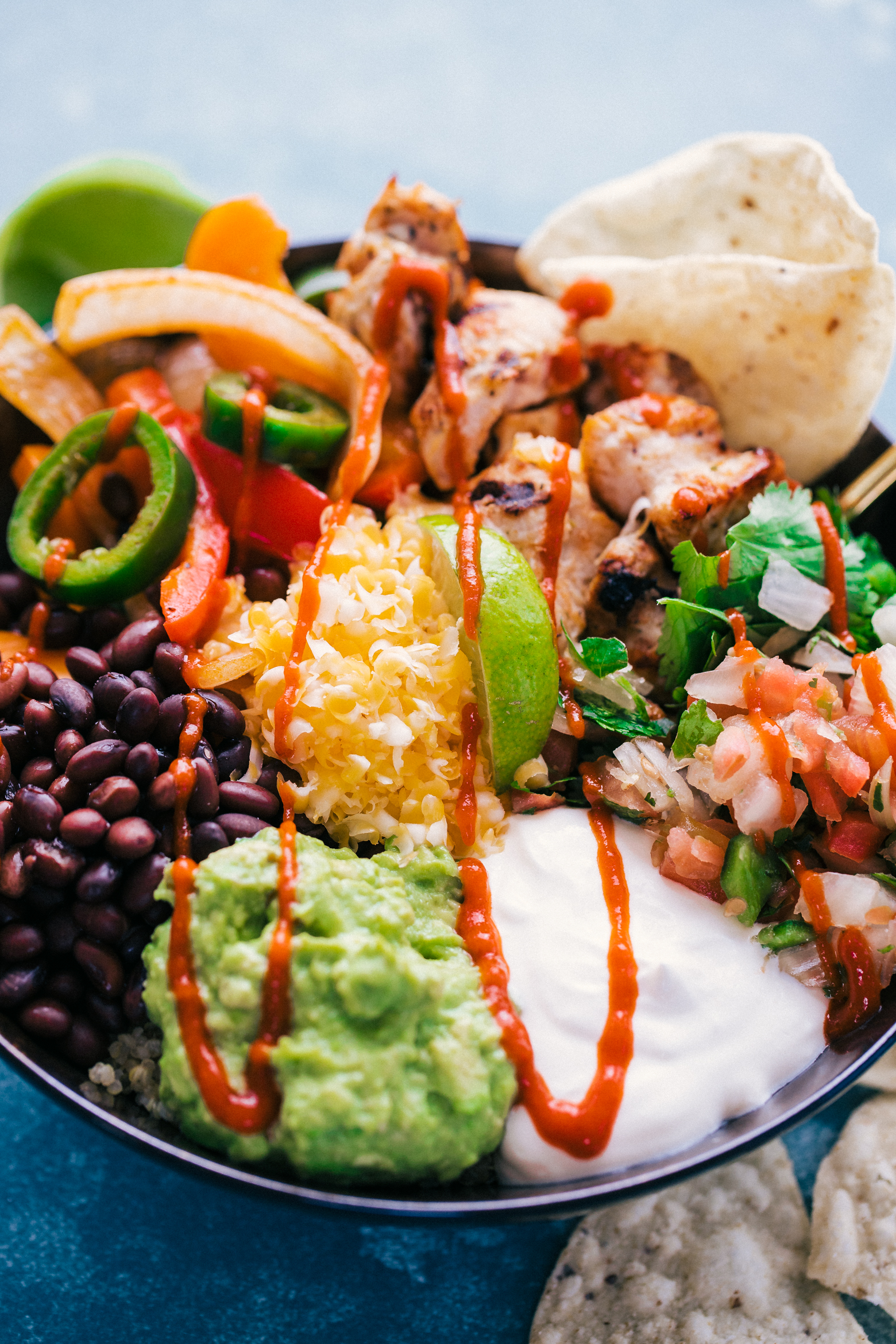 Chicken Fajita Burrito Bowls | The Food Cafe