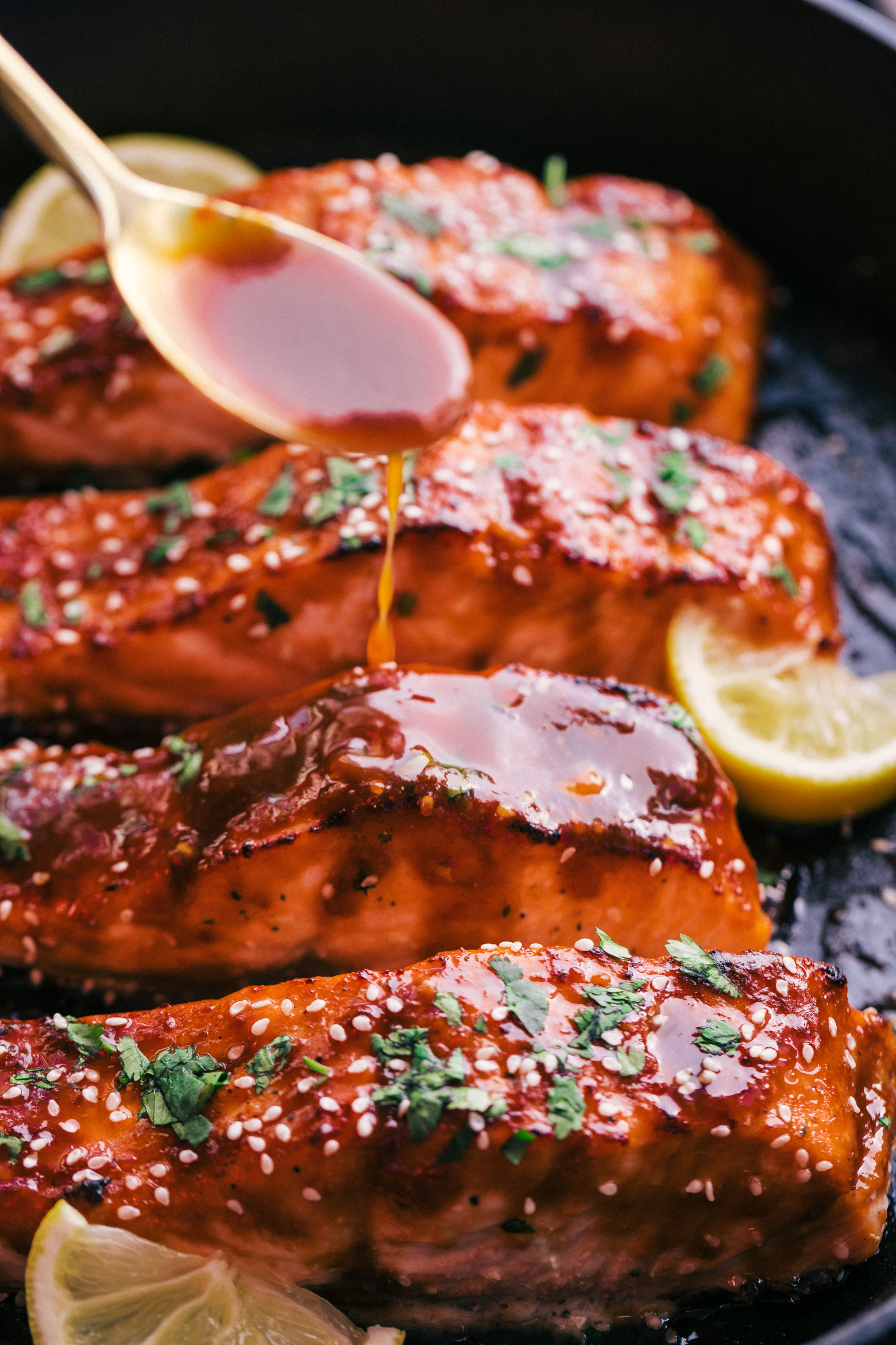 oven baked maple glazed salmon