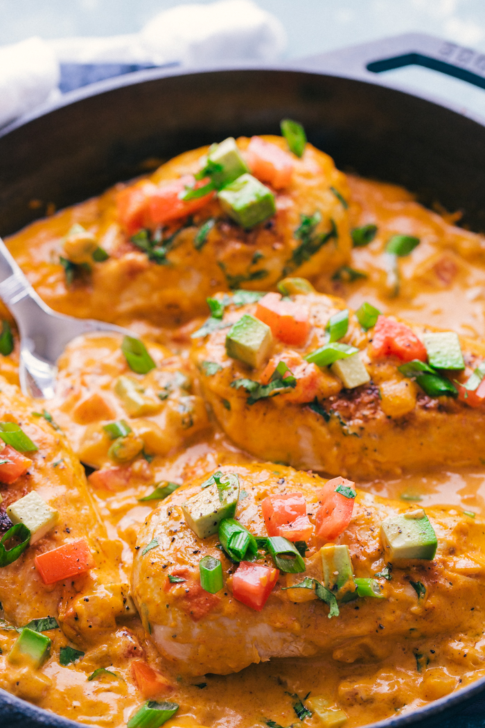 Queso Smothered Chicken Skillet, The Food Cafe