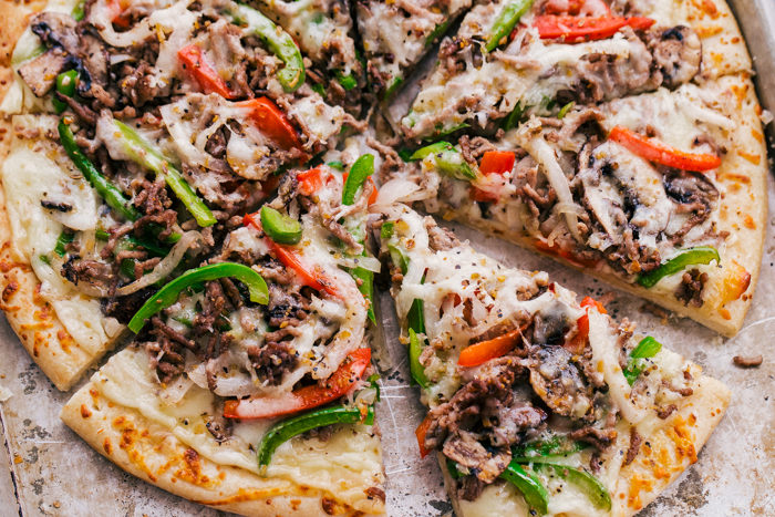 Philly Cheese steak pizza