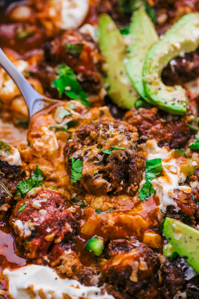 Enchilada Meatball Skillet The Food Cafe Just Say Yum