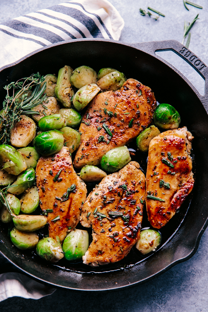 Honey Balsamic Chicken and Brussels Sprouts | The Food Cafe