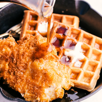 chicken waffles easy crispy recipe thefoodcafe choose board