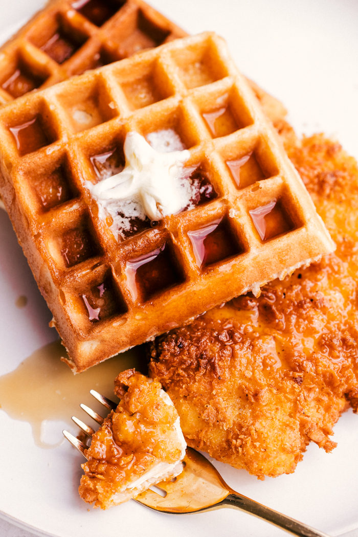 Easy Chicken and Waffles | The Food Cafe | Just Say Yum