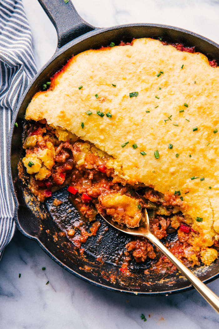 Sloppy Joe Cornbread Casserole Recipe | The Food Cafe | Just Say Yum