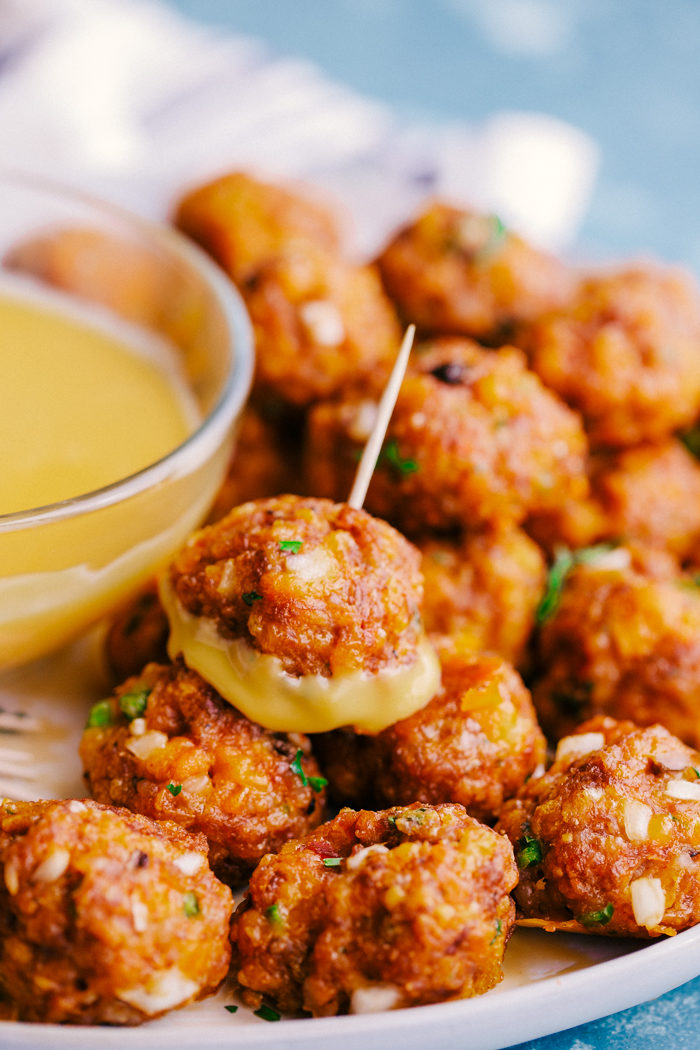 Spicy Sausage Cheese Balls Recipe | The Food Cafe | Just Say Yum